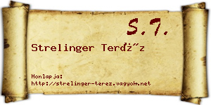 Strelinger Teréz névjegykártya